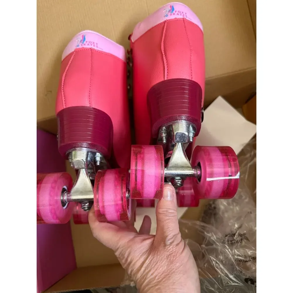 Foxy Skates Women’s Fire Red (hot pink) Rollerskates Size 9 NWT